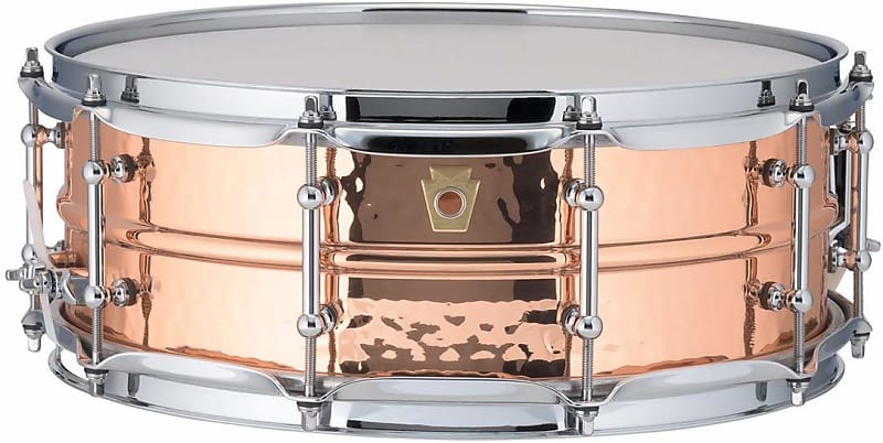 Ludwig Copper Phonic Hammered Snare Drum 14 x 5 in. Copper Finish with Tube Lugs image 1