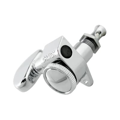 Grover 502 Roto-Grip Locking Rotomatics Tuners 3 x 3 (Chrome, Kidney Bean) image 3