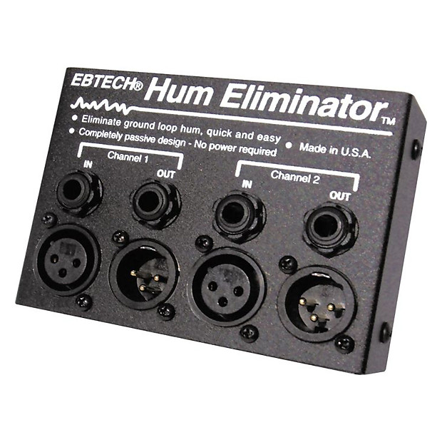 Ebtech HE-2-XLR 2-Channel Hum Eliminator w/ XLR image 1