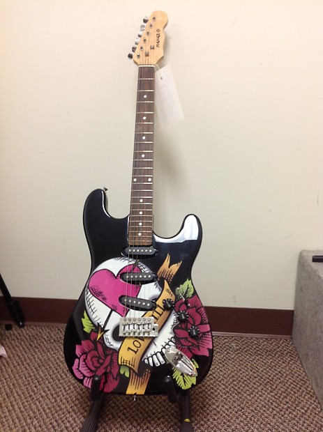 Mahar Import Love Kills Black Electric Guitar 1990 s Black