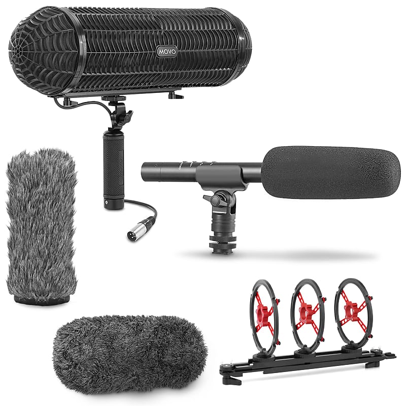 Shotgun Blimp Microphone Bundle - Powerful Xlr Microphone For Camera - Video Microphone For Dslr Camera Accessories - Shotgun Mic Grip For Boom Mic - Blimp With Xlr Cables - Pro Video Equipment image 1