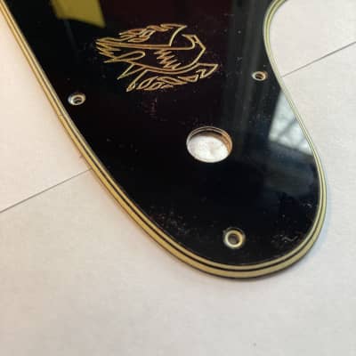 New Black 5 Ply Pickguard for 2010-2018 Gibson Firebird w "Aged" Edges and Foil Decal
