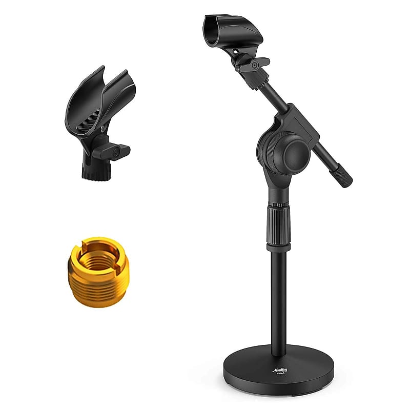 Boom Mic Stand Desk Adjustable Desktop Microphone Stand With Reverb