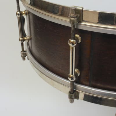 Decolite 5x15 Duplex Snare Drum Shell All Vintage Nickel Hdwr 1900s image 15