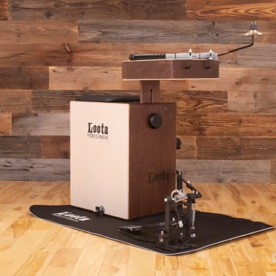 Loota Performer Drum Kit Bundle, Cocoa Bean, With Right Foot Pedal image 1
