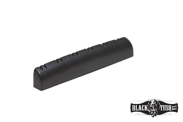 Graph Tech PT-1578-00 BLACK TUSQ XL 1-5/8" E-to-E Slotted Acoustic Guitar Nut - 12-String image 1