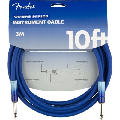 Fender 10' Ombre Cable, Belair Blue for sale