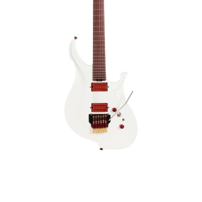 KOLOSS GTEMOH Headless Aluminum Body Mahogany Neck Electric Guitar + Bag - KL / Headless / White Satin for sale