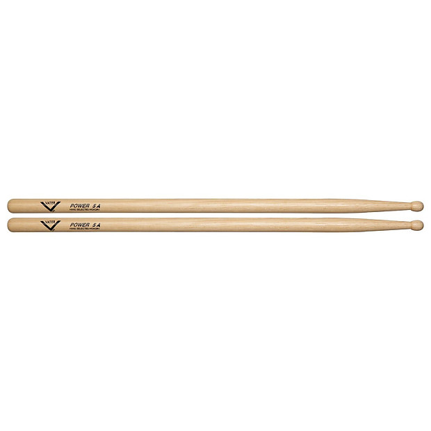 Vater Hickory Power 5A Wood Tip Drum Sticks image 1