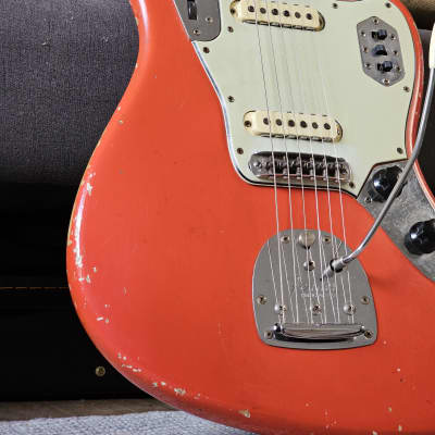 Vintage Fender Jaguar 1965 Fiesta Red Custom Colour L Plate image 4