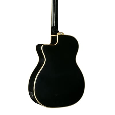 Eko Guitars 06217024 NXT Series Auditorium Cutaway Acoustic Electric Guitar Black image 5