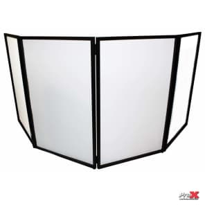ProX XF-4X3048B 4 Panel Aluminum DJ Booth with LED Facade and Bag