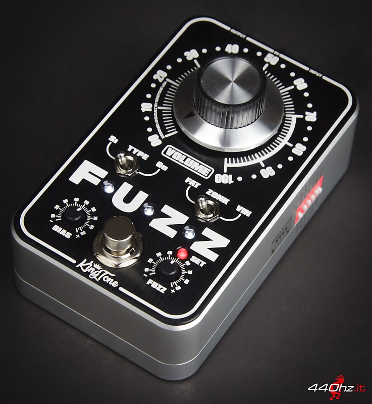 King Tone Guitar miniFUZZ V2 Silver/Black Top