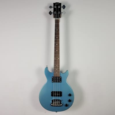 2011 Gibson Les Paul Junior DC Bass - Pelham Blue Modified image 5