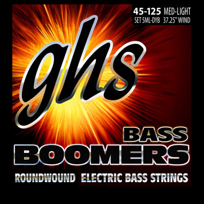 GHS 5ML-DYB Boomers Bass Guitar Strings; 5-String set gauges 45-125