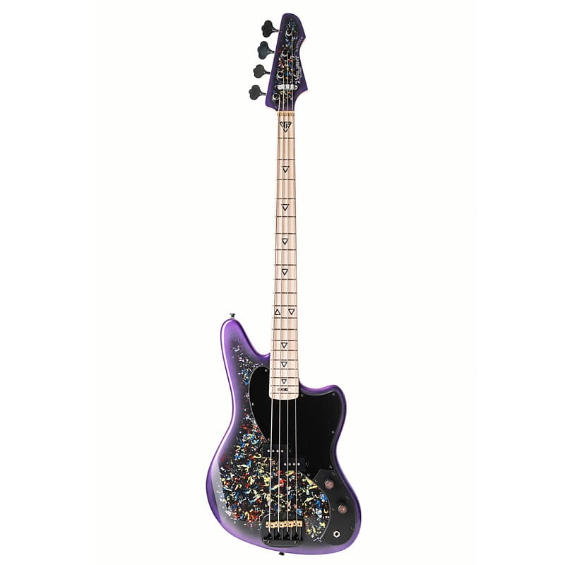 Valiant Guitars Jupiter Bass Wild Flowers Purple | Reverb