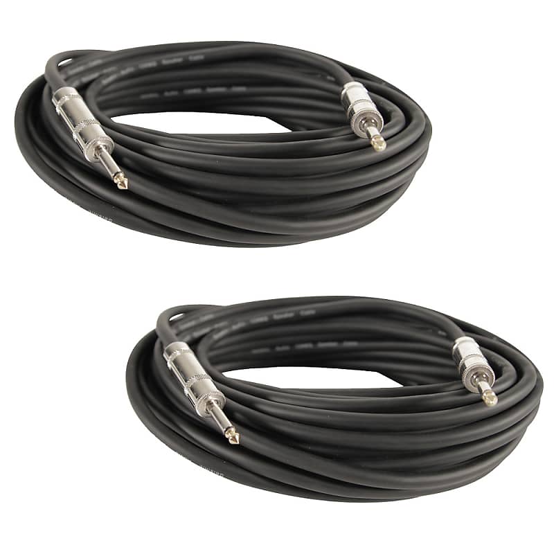 Pair of 50 Foot 1/4" to 1/4" Speaker Cables -12 Gauge 2 Conductor 50' image 1