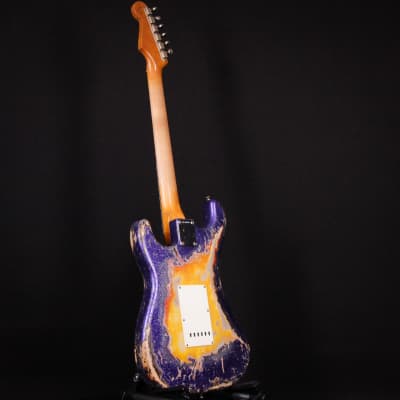 Fender Custom Shop 1962 Stratocaster Super Heavy Relic Dennis Galuszka Masterbuilt Brazilian Rosewood Purple Sparkle / 3 Color Sunburst 2024 (R135800) image 13