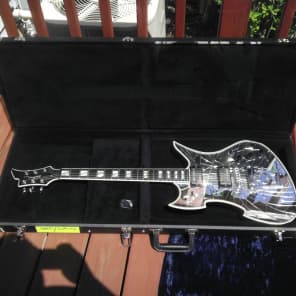 KISS PAUL STANLEY STAGED USED WASHBURN PS800 CRACKED MIRROR GUITAR - ARTIST OWNED! image 5