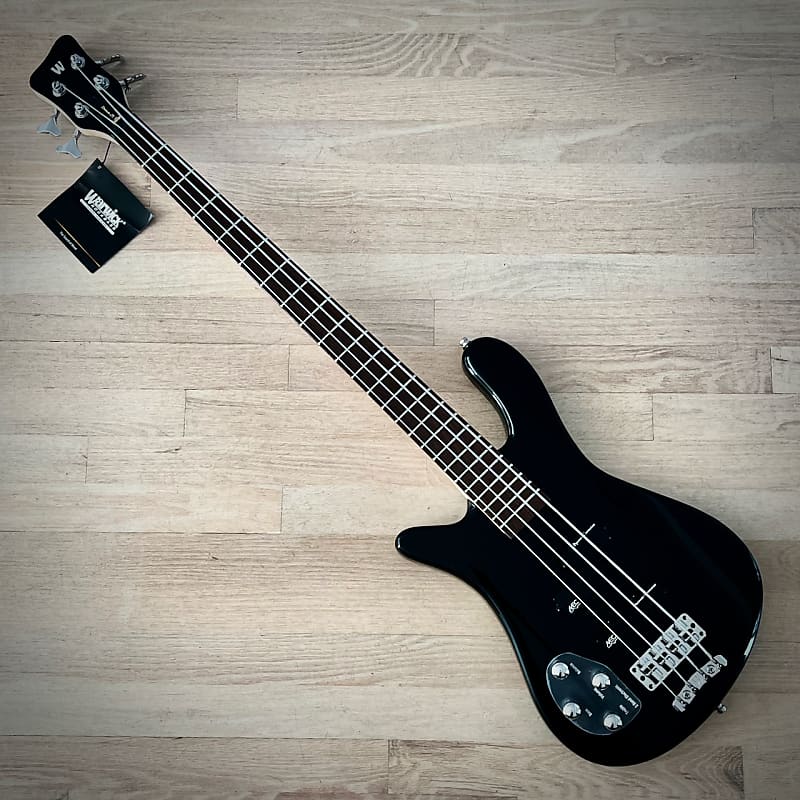 Warwick RockBass Streamer LX-4 String - Lefthand/Lefty Bass - Solid Black  High Polish (2022)