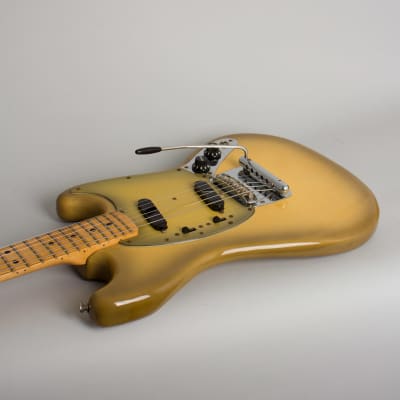Fender  Mustang Solid Body Electric Guitar (1979), ser. #S 823784, original black tolex hard shell case. image 7