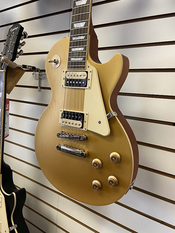 Epiphone Les Paul Classic Worn Gold satin finish gold top | Reverb