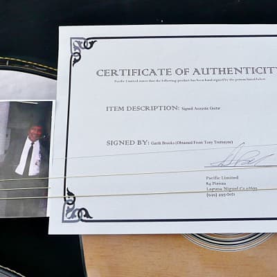 Garth Brooks Autographed Acoustic Guitar - Signed ESPANOLA Acoustic Guitar By Garth Brooks Comes with Certificate Of Authenticity,(COA), Picture and Case - Excellent Condition image 5