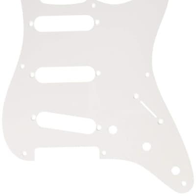 Genuine Fender '57 Strat/Stratocaster 8-Hole 1-Ply Guitar Pickguard - WHITE image 2