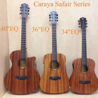 Caraya Safair 34 EQ All Mahogany Acoustic Guitar w/Built-in EQ