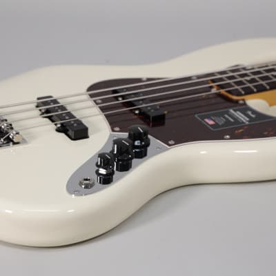 2022 Fender American Professional II Jazz Bass Olympic White w/OHSC image 8