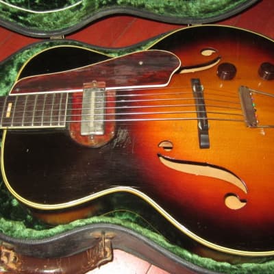 ~1952 Harmony H 50 Archtop Electric Hollowbody w/ Gibson P-13 Pickup Sunburst image 7