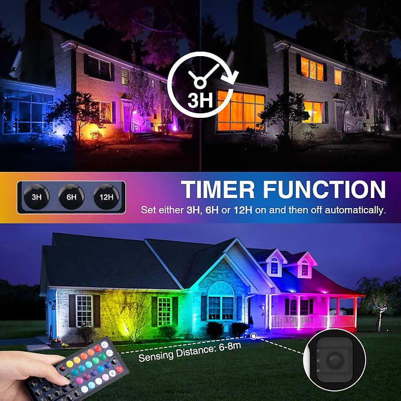 Wifi Led Flood Lights Outdoor, Smart Rgbw Color Changing Lights