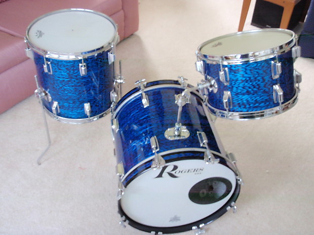 Rogers Bop 1967 Blue Onyx Drumset - Free CONUS Shipping image 1