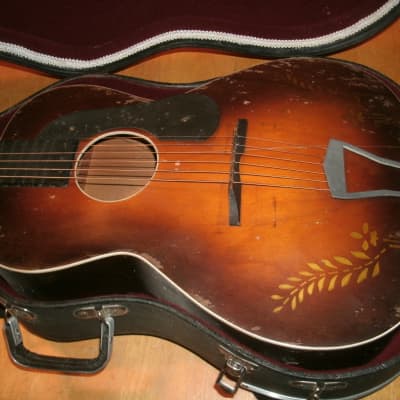 1940's? 1950's? Richter arch top round hole acoustic guitar image 2
