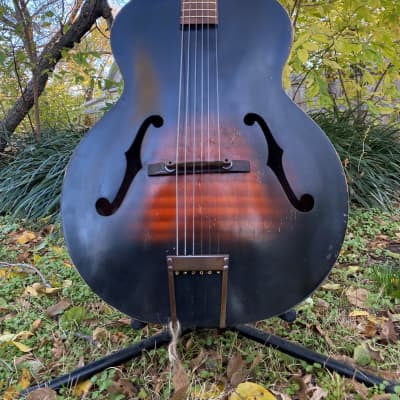 Sale Priced till 2/24 1942 Harmony Monterey Leader H950 Flamed Archtop Guitar image 2
