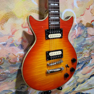 O.C. GDE-753 Electric Guitar Cherry Burst w/ Hard Case (Used) image 3