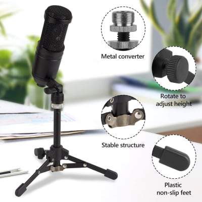 AT2020 Shock Mount with Windscreen Shock Mount Stand with Foam Pop Filter  for Audio Technica AT2020 AT2035 AT4040 AT2020USB ATR2500x Condenser  Micphone 