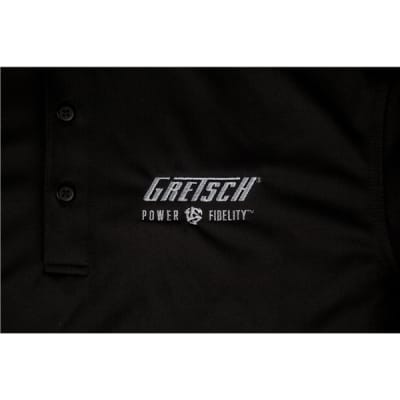 Mint Gretsch Guitars Gretsch Power & Fidelity Golf Shirt, Black, S image 3