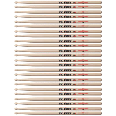 12 Pairs Vic Firth 2B Wood Tip American Classic Hickory Drumsticks Brick