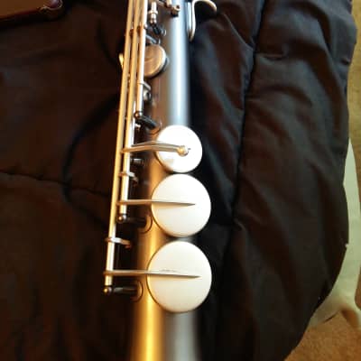 Sax Dakota Professional Soprano Saxophone, Model SDSS1024 in Gray Onyx with Satin Silver Keys and Trim image 7