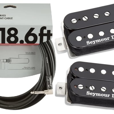 Seymour Duncan '78 Model Humbucker Bridge and Neck Pickups Set Black - (w/Free 18' Fender Cable) for sale