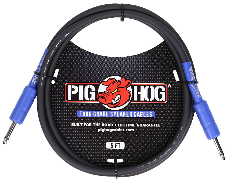 Pig Hog 5' 9.2mm Speaker Cable Black w/ 14 Gauge Wire PHSC5 image 1