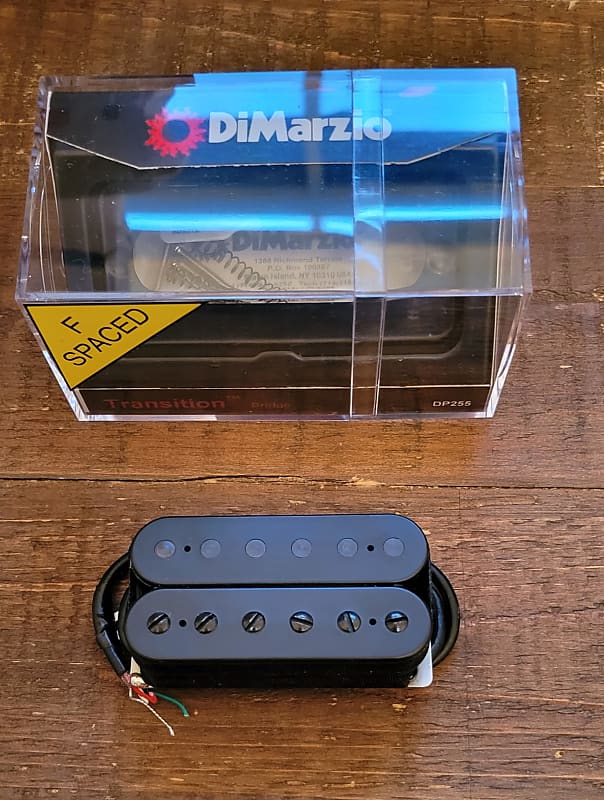 DiMarzio F Spaced Transition Bridge Black w/ Black Poles DP255