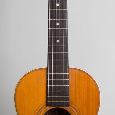 Chase Flat Top Acoustic Guitar, made by Lyon & Healy (1910), ser. #1287, black tolex hard shell case. image 8