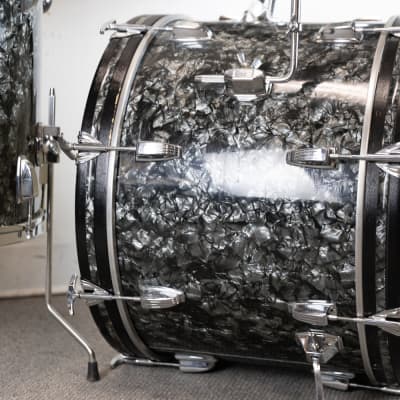 1970s Ludwig Black Diamond Pearl "Super Beat" Drum Set image 6