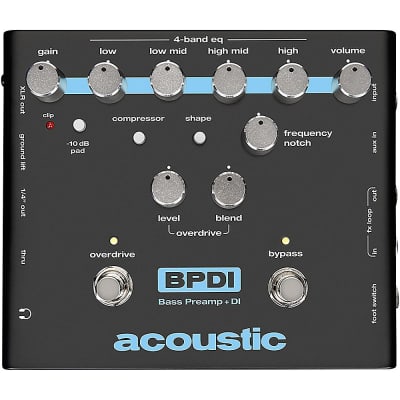 Acoustic Bass Preamp + DI Pedal With Overdrive Regular