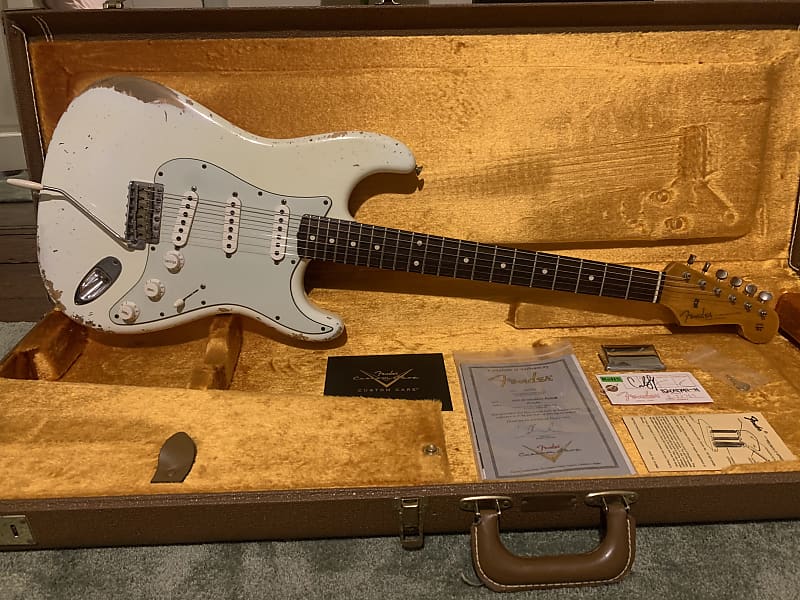 Fender Custom Shop 1960 Stratocaster Heavy Relic Olympic White image 1