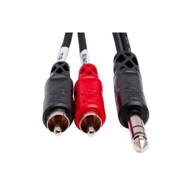 Hosa TRS-202 Stereo 1/4 Inch - Two RCA Cable-2m image 2
