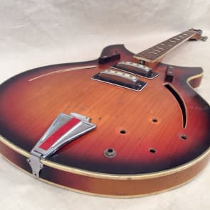 Vintage 1960's Kingston Hollowbody Bass Guitar Project for Parts or Restoration image 9