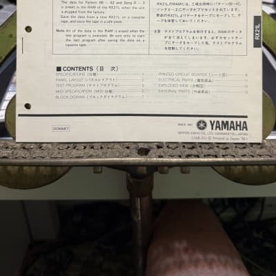 Genuine Original Yamaha  RX21L SERVICE MANUAL w/ SCHEMATICS FOLD OUT POSTER